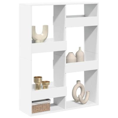 Kamerscherm 100x33x135 cm bewerkt hout wit