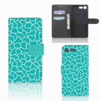 Sony Xperia XZ Premium Hoesje Cracks Blue - thumbnail