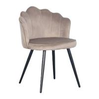 PoleWolf Crown Eetkamerstoel - Velvet - Zand Wit - thumbnail