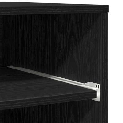 VidaXL Printerstand zwart eiken 60 x 48 x 74 cm bewerkt hout