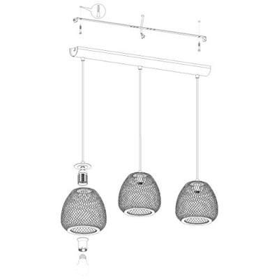 Eglo Rotan hanglampDembleby 3-lichts - 43262
