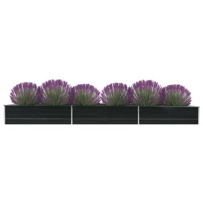 VidaXL Plantenbak verhoogd 480x80x45 cm gegalvaniseerd staal antraciet
