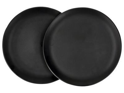 SILVERCREST Set van 2 borden, kommen of bekers (Bordenset, Zwart)