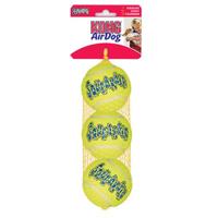KONG SQUEAKAIR TENNISBAL GEEL MET PIEP MEDIUM 6,5 CM 3 ST - thumbnail