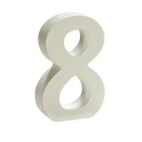 Cijfer Pincello 8 Wit 2 x 16 x 14,5 cm (24 Stuks) - thumbnail