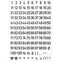 HERMA Numbers 5mm 1-100 weatherproof film transparent black 2 sh. zelfklevende letter/cijfer - thumbnail