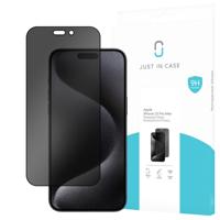 Just in Case Privacy Tempered Glass voor Apple iPhone 15 Pro Max Smartphone screenprotector - thumbnail