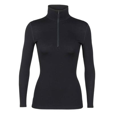 Icebreaker 260 Tech LS Half Zip Thermoshirt Dames Black L