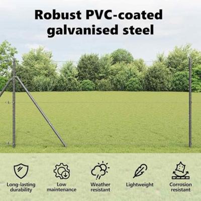 VidaXL Hexagon hek grijs 1,2 x 50 m pvc