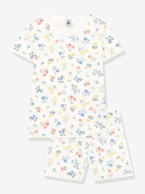Pyjamashort voor meisjes PETIT BATEAU wit, bedrukt Pyjamashort voor meisjes PETIT BATEAU wit, bedrukt