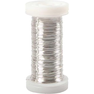 Creativ Company Verzilverd draad, dikte 0,3 mm, verzilverd, 50 gr, 100 m/ 1 rol