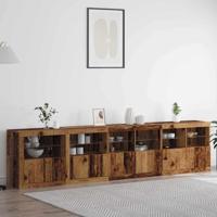 Dressoir Oud hout 283 x 37 x 67 cm Bewerkt hout - thumbnail