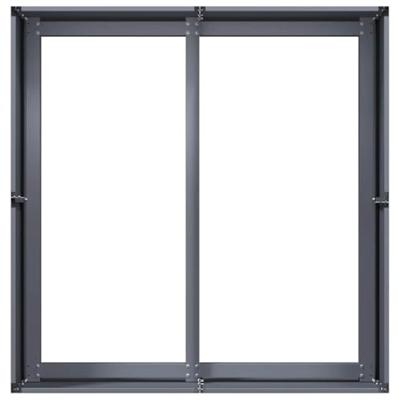 VidaXL Plantenbak 80x80x40 cm koudgewalst staal antracietkleurig
