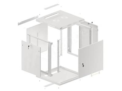Lanberg WF01-6612-00S rack 12U Wandrek Grijs