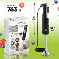 Clatronic SM 3825 Staafmixer 800 W Zwart, Roestvrijstaal - thumbnail