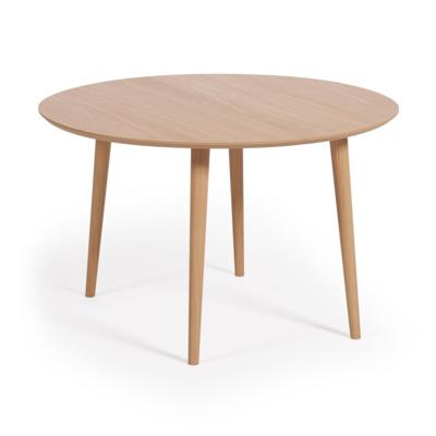 Kave Home Uitschuifbare Ronde Eettafel 'Oqui' 120 - 200 x 120cm, kleur Eiken Naturel