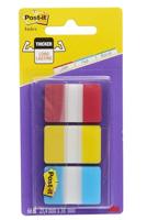 Post-it Index Strong, ft 25,4 x 38 mm, set van 3 kleuren (rood, geel en blauw), 22 tabs per kleur - thumbnail