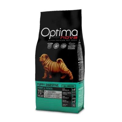 OPTIMANOVA Puppy Digestive Rabbit & Potato - droog hondenvoer - 2kg