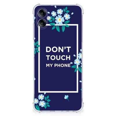Samsung Galaxy A05 Anti Shock Case Flowers Blue DTMP Samsung Galaxy A05 Anti Shock Case Flowers Blue DTMP