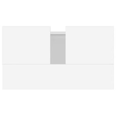 Badkamerkast 58x33x60 cm bewerkt hout wit Badkamerkast 58x33x60 cm bewerkt hout wit