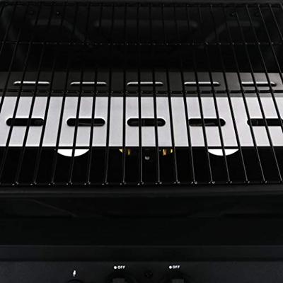 VidaXL Gasbarbecue met 3-laags zijtafel zwart