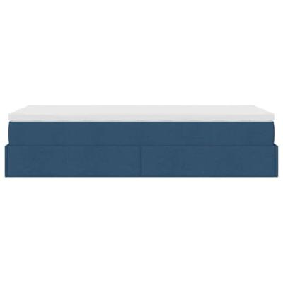Ottoman bed met matras 90x190cm stof blauw