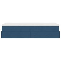 Ottoman bed met matras 90x190cm stof blauw - thumbnail