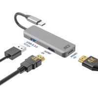ACT USB-C 4K multiport adapter voor 2 HDMI schermen, USB-A datapoort - thumbnail