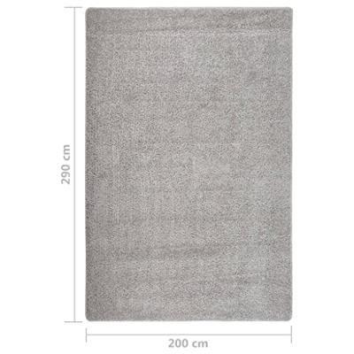 VidaXL Vloerkleed shaggy anti-slip 200x290 cm lichtgrijs