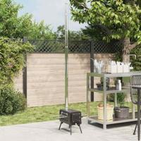 Houtkachel tent met schoorsteen en inklapbare poten staal zwart - thumbnail