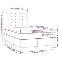Boxspring met matras stof taupe 120x200 cm - thumbnail