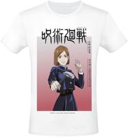 T-Shirt met Korte Mouwen Jujutsu Kaisen Nobara Ombre Wit Unisex - Maat: M - thumbnail