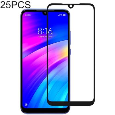 25 stuks volledige lijm volledige cover Screen Protector gehard glas film voor Xiaomi Redmi 7