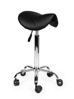 Zadelkruk office hoog harde wielen zw - thumbnail