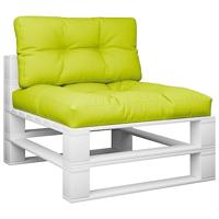 VidaXL Palletkussens 2 st stof heldergroen - thumbnail