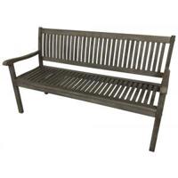 3-zits houten tuinbank grey-wash 152 cm - thumbnail