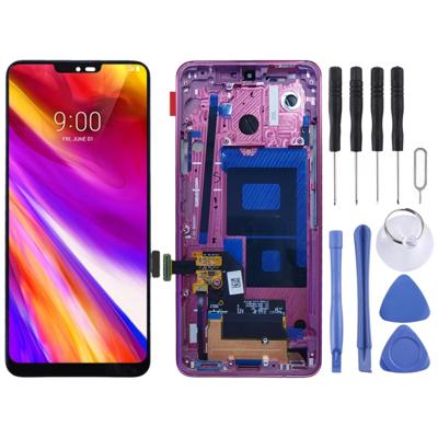 LCD-scherm en digitizer volledige montage met frame voor LG G7 ThinQ/G710 G710EM G710PM G710VMP (rood)