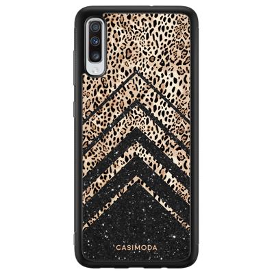 Samsung Galaxy A70 hoesje - Chevron luipaard