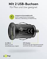 Goobay USB autolader dubbel 12V-24V 2,4A - 9540127 - thumbnail