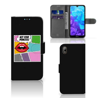 Huawei Y5 (2019) | Wallet Case | met Pasjes | Popart Princess Huawei Y5 (2019) | Wallet Case | met Pasjes | Popart Princess