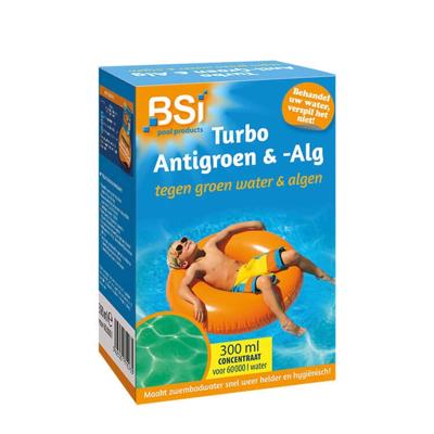 Turbo anti-groen en alg zwembad 300 ml Zwembadonderhoud BSI - Bsi