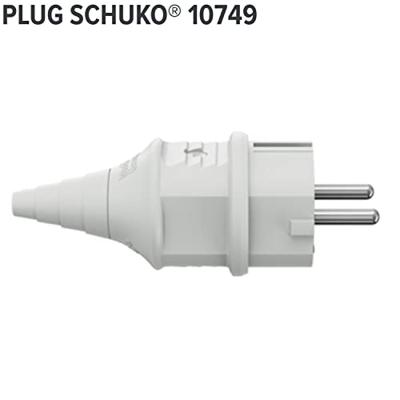 MENNEKES 10749 Stekker met randaarde Kunststof 230 V Wit IP44