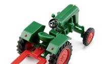 Wiking 039802 H0 Landbouw Normag Faktor I met ploeg - bladgroen - thumbnail
