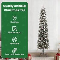 Kunstkerstboom met 300 LED Groen 210 cm PVC en Plastic en Staal - thumbnail