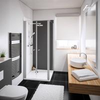 Saqu Aqua619 Swing Pendeldeur 90x192 cm Mat Zwart - thumbnail