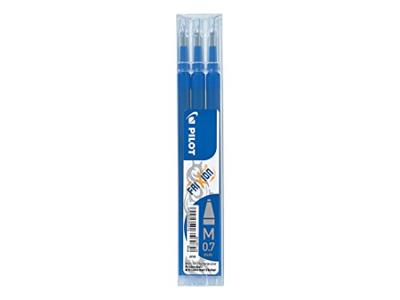 Pilot gelroller Frixion Ball Clicker, blister van 4 stuks (1 gelroller + 3 vullingen), blauw Pilot gelroller Frixion Ball Clicker, blister van 4 stuks (1 gelroller + 3 vullingen), blauw