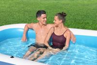 Bestway Opblaasbare Zwembad 2 Kamers Rechthoek met Toldo 254x178x140 cm +6 Jaar Tuin 54449 - thumbnail