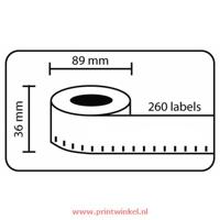 Dymo adres-etiketten groot 36 x 89 mm transp. 260 st. 99013 - thumbnail
