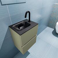 MONDIAZ ADA 40cm toiletmeubel army. LEX wastafel urban links 1 kraangat - thumbnail