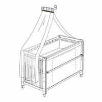 roba Babybed Room Bed 60 x 120 cm (Love beer, Naturel) - thumbnail